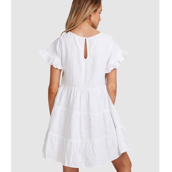 Billabong White Ruffle Sleeve Pixie Dress - Picture 3 of 7